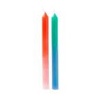 Rainbow Candles | Ombre Red & Green | Set of 2