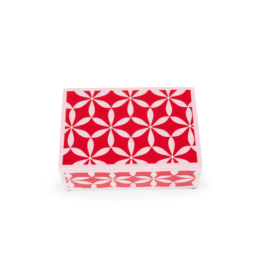 Resin Decorative Box | Red & Pink