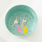 Set of 2 Keyrings | Ying Yang | Yellow & Lilac