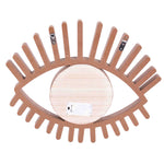 Wooden Eye Mirror with LED Lights