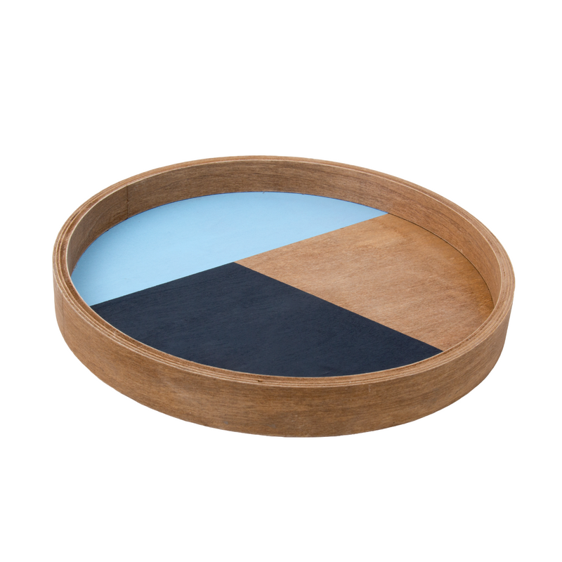 Wooden Sofa Tray | Blue