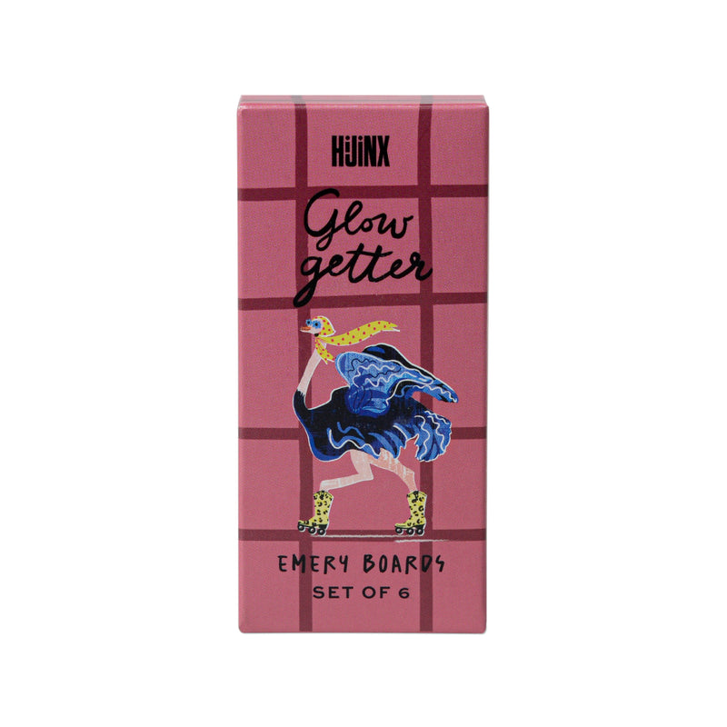 Hijinx 'Glow Getter' Ostrich Emery Boards | Set of 6