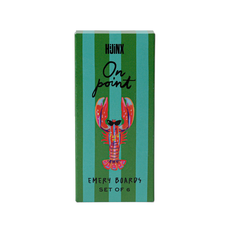 Hijinx 'On Point' Lobster Emery Boards | Set of 6