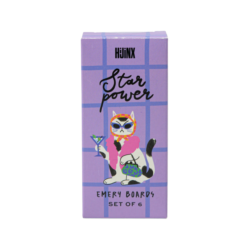 Hijinx 'Star Power' Cocktail Cat Emery Boards | Set of 6