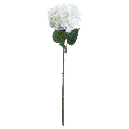 Faux Hydrangea Stem | White