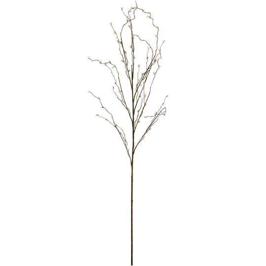 Faux Pussy Willow Spray | White | 112cm