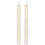 Luxe Collection Natural Glow LED Dinner Candles | Ivory | 2x25cm