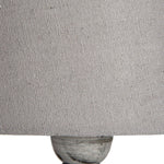Uthina Wooden Table Lamp with Linen Shade | Grey