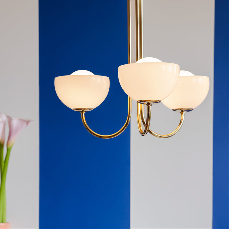 3 Dome Ceiling Light | Brass