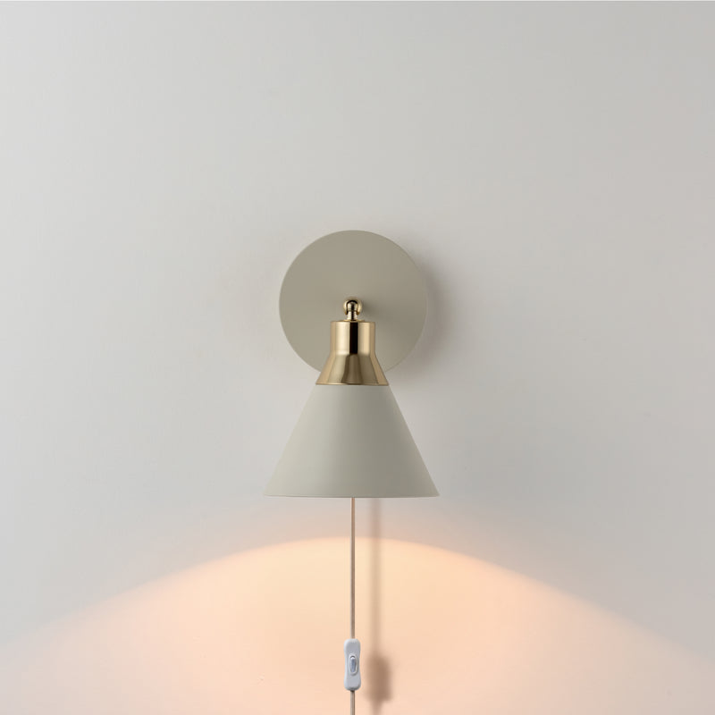 Cone Plug-In Wall Light | Sand