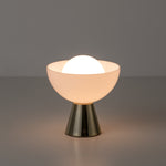 Dome Cordless Table Lamp | Brass
