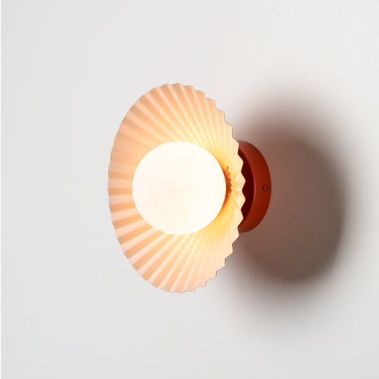 Flush Pleat Wall Light | Emma Gurner Collection | Burnt Orange