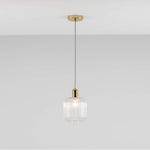 Ribbed Glass Shade Ceiling Light | Clear