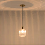 Ribbed Glass Shade Ceiling Light | Clear