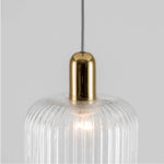 Ribbed Glass Shade Ceiling Light | Clear
