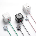 Fabric Cable Extension Lead | Green