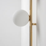 3 Shade Bar Opal Ball Wall Light | Brass