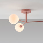 3 Shade Flush Ceiling Light | Pink