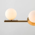 4 Shade Opal Disk Ceiling Light | Brass