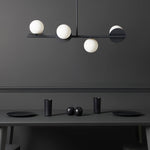 4 Shade Opal Disk Ceiling Light | Charcoal Grey