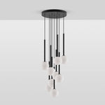 9 Shade Opal Ball Cluster Ceiling Light | Charcoal Grey