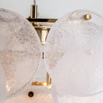 Glass Disk Chandelier Ceiling Light | White