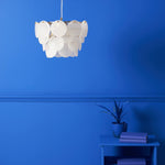 Glass Disk Chandelier Ceiling Light | White