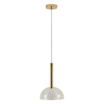 Glass Dome Pendant Ceiling Light | Brass