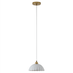 Glass Flower Pendant Ceiling Light | White