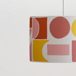 Large Tiles Printed Shade | Pink/Orange/Yellow