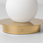 Opal Disk Cordless Table Lamp | Brass