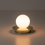 Opal Disk Cordless Table Lamp | Brass