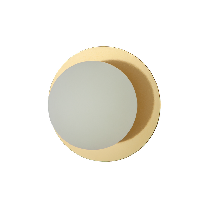 Opal Disk Wall Light | Brass