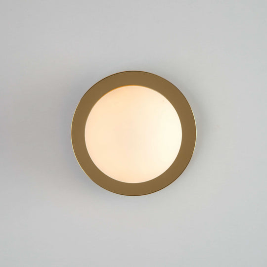 Opal Disk Wall Light | Brass