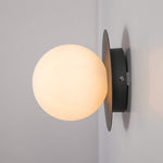 Opal Disk Wall Light | Charcoal Grey