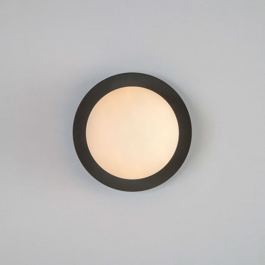 Opal Disk Wall Light | Charcoal Grey