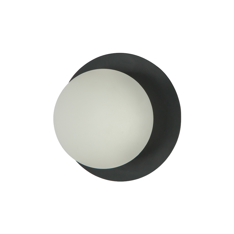 Opal Disk Wall Light | Charcoal Grey