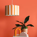 Striped Lamp Shade | Pink/Orange