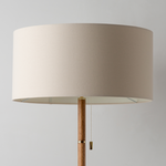 Wooden Disk Floor Lamp | Brass