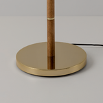 Wooden Disk Floor Lamp | Brass