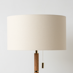 Wooden Disk Table Lamp | Brass