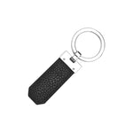 Classic Grained Leather Keyring | Black