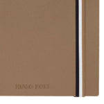 Essential Iconic Lined A5 Notebook with Tricolour Strap | Camel