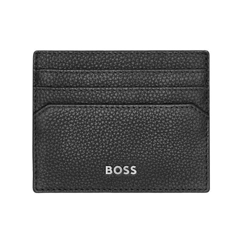 Men's Classic Grained Card Holder | Black