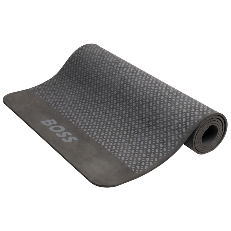 Monogrammed Yoga Mat with Signature Strap | Dark Grey