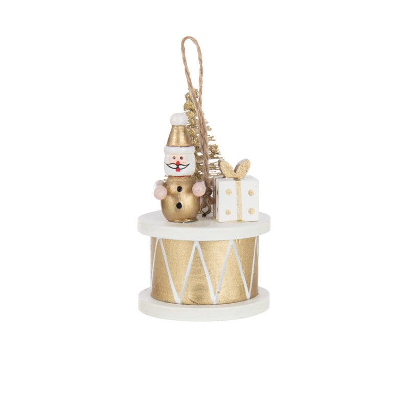Hanging Drum Christmas Tree Decoration | Santa Claus
