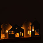 Heart Village Tealight Holder | White | 28cm