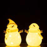 LED Snowman Figurine | Bobble Hat | 16.5cm