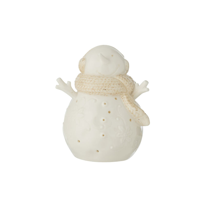LED Snowman Figurine | Earmuffs | 16.5cm