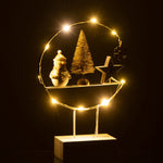 LED Snowman Winter Scene Ring | 23cm